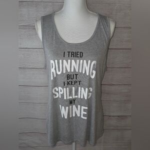 Miken Flow Gray Graphic Tank Top Size XL